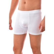 Derya Elit 1251  Modal Elasthan Erkek Boxer Beyaz