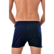 Tutku 0117 Pamuklu Düğmeli Erkek Boxer Lacivert