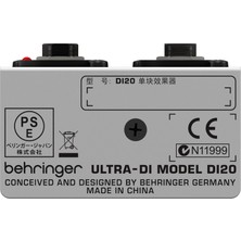 Behringer Ultra-Dı DI20 2-Kanal Aktif Dı-Box / Splitter