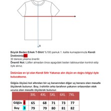 Ekis Büyük Beden Erkek Bisiklet Yaka Pamuklu Gri T-Shirt