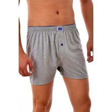 Tutku 0117 Pamuklu Düğmeli Erkek Boxer Gri