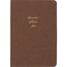 Matt Notebook Sert Kapak Defter Düz, Çizgisiz 14 x 20 cm Kahverengi