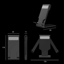 CoverZone Katlanabilir Hafif Masaüstü L315 Kaymaz Taban Telefon Standı