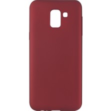 Nettech Samsung Galaxy J600 J6 Uyumlu Suide Silikon Kılıf Bordo
