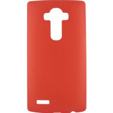 Nettech LG G4 Uyumlu Arka Koruma Silikon Kılıf Kırmızı