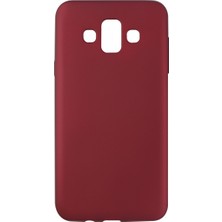 Nettech Samsung Galaxy J720F J7 Duo Uyumlu Arka Koruma Silikon Kılıf Bordo