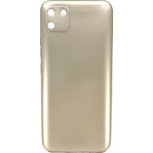 Nettech Realme C11 Uyumlu Suide Silikon Kılıf Gold