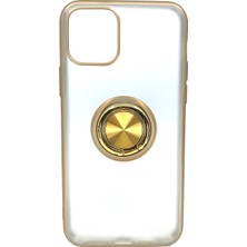 Nettech Apple iPhone 11 Pro Max Uyumlu Buzlu Yüzüklü Silikon Kılıf