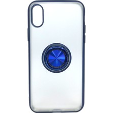 Nettech Apple iPhone Xs Max Uyumlu Buzlu Yüzüklü Silikon Kılıf
