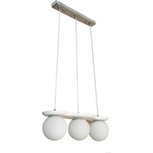 Modi Lighting 3'lü Beyaz Balik Modern Sarkıt Avize Mod-Av- 4406-3BY