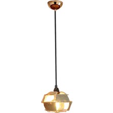 Modi Lighting Tekli Bakır Yuvarlak Kafes Halatlı Sarkıt Avize Mod-Av- 4407-1CY