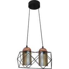 Modi Lighting Ciftli Kafes Modern Sarkit Avize MOD-AV-4412-2BSY