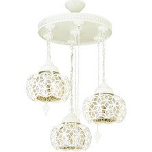 Modi Lighting 3’lü Magic Krem Sarkıt Avize