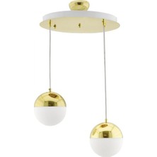 Modi Lighting 2li Küre Gold Sarkit Avize