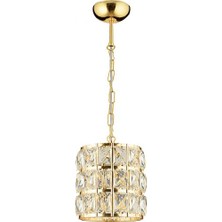Modi Lighting Alfa Tekli Kristalli Gold Sarkıt Avize 20CM