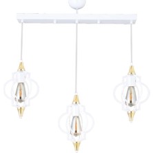 Modi Lighting 3’lü Damla Sıralı Beyaz Sarkıt Avize