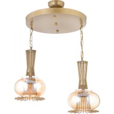 Modi Lighting Neptun 2’li Yuvarlak Eskitme Sarkıt Avize