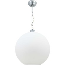 Modi Lighting Zincirli Beyaz Krom Karpuz Avize 35CM MOD-AV-4441-BBY