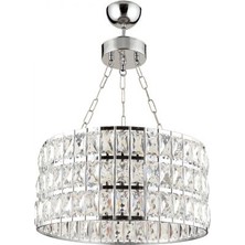 Modi Lighting Alfa Kristalli Krom Yuvarlak Sarkıt Avize 40CM