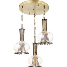 Modi Lighting Neptun 3’lü Yuvarlak Eskitme Sarkıt Avize