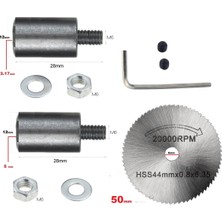 Depolife Motor Şaftı Disk Bağlantı Elemanı 2 Kaplinli Chuck Adaptörü Mandren Okul Proje Ödev Hobi Uygulama M6