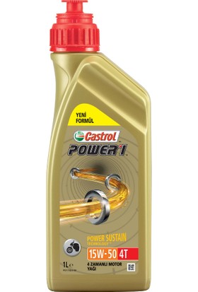 Castrol Power 1 4T 15W-50 Yarı Sentetik Motor Yağı 1 Litre (Üretim Yılı:2022)