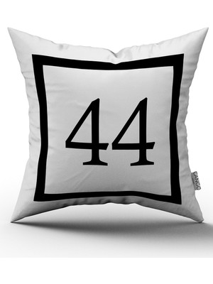 Cango Home Siyah Beyaz Rakamlı Dijital Baskı Kırlent Kılıfı 44