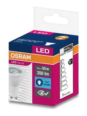 Osram 5-50W Beyaz Işık 6500K GU10  LED Spot Ampul 6 Adet