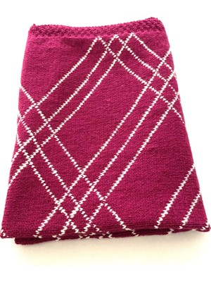 Pafuli El Örgüsü Bebek Battaniyetisi Bordo - Krem