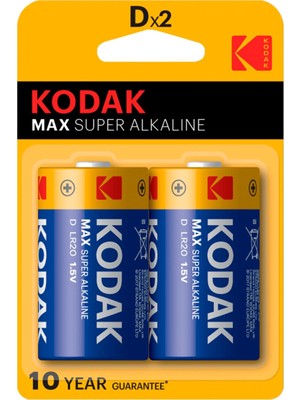 Kodak Max Alkalin Büyük Pil-D 2'li