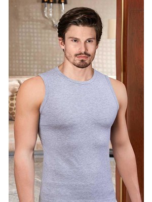 Berrak 1026 Erkek Likralı Kolsuz Bisiklet Yaka T-Shirt Elastane
