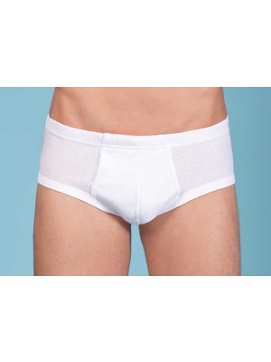 Berrak  1051 Erkek Ribana Bantlı Slip Külot Bacak Lastiksiz %100 Pamuk