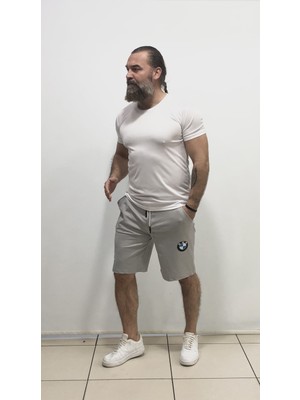 Amor Man Bmw Dijital Baskılı Scuba Dalgıç Kumaş Outdoor Çift Cep Erkek Şort