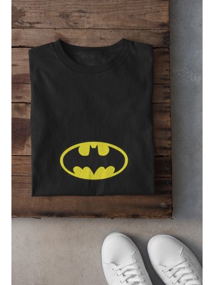 Kio Tasarım Dc Batman Karakteri Logo Baskılı T-Shirt Erkek