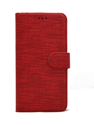 Gpack Huawei P Smart 2021 Kılıf Standlı Kartvizitli Exclusive Spor Cüzdan Kırmızı