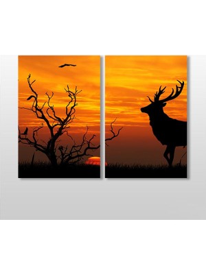 Technopa Geyik Kanvas Tablo 80 x 70 cm