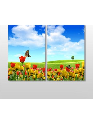 Technopa Laleler Kanvas Tablo 70 x 60 cm
