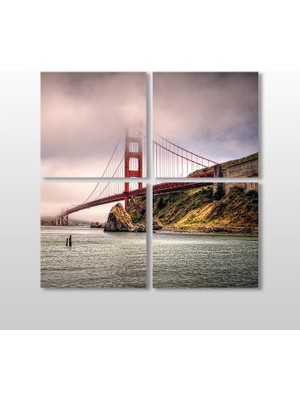 Technopa Köprü Manzara Kanvas Tablo 130 x 130 cm