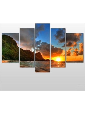 Technopa Koy ve Gün Batımı  Kanvas Tablo 105 x 60 cm