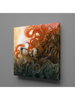 Technopa Turuncu Saçlı Kurt 40 x 40 cm