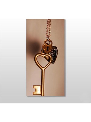 Technopa Anahtar Aşk Kanvas Tablo 30 x 50 cm