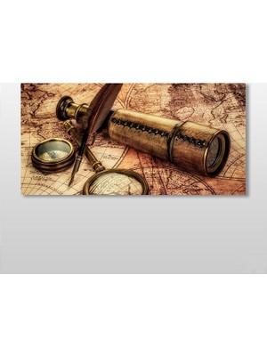 Technopa Papirüs Harita Kanvas Tablo 80 x 40 cm