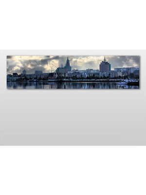 Technopa Amsterdam ve Akarsu Kanvas Tablo 180 x 60 cm