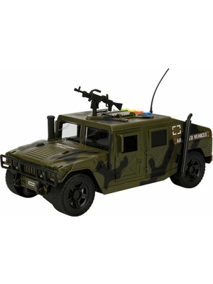 Hero Combat Sesli ve Işıklı Askeri Hummer Jeep - Yeşil