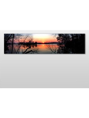 Technopa Göl Manzarası Kanvas Tablo 150 x 50 cm