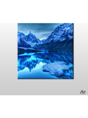 Technopa Mavi Yansıması Kanvas Tablo 25 x 25 cm