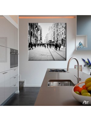 Technopa Istiklal Caddesi Kanvas Tablo 140 x 140 cm