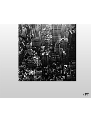 Technopa Metropol Kent Manzarası Kanvas Tablo 120 x 120 cm