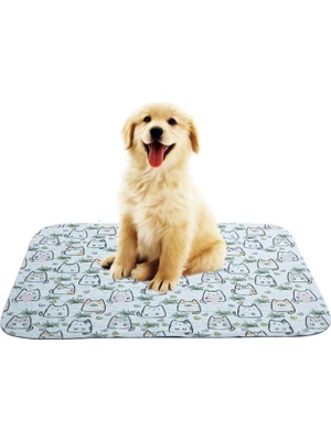 Abso 4 Katlı Kedi Baskılı Yıkanabilir Emici Koku Yapmaz Köpek Pedi 75 x 85 cm