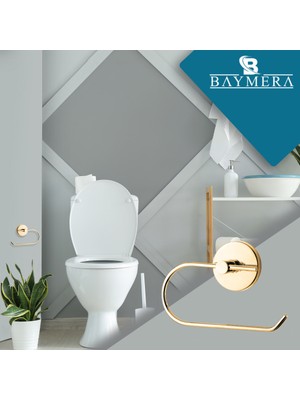 Baymera Damla Gold Açık Wc Kağıtlık